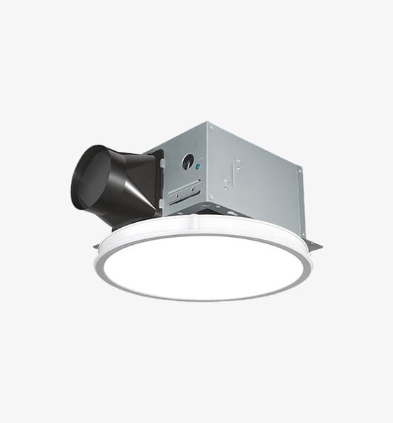 round bathroom exhaust fan with led light