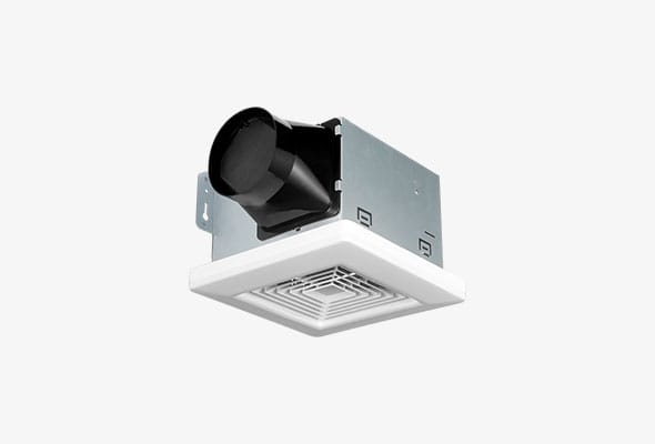 vertical exhaust bathroom fan with light